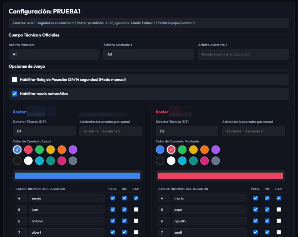 Configuración del Roster